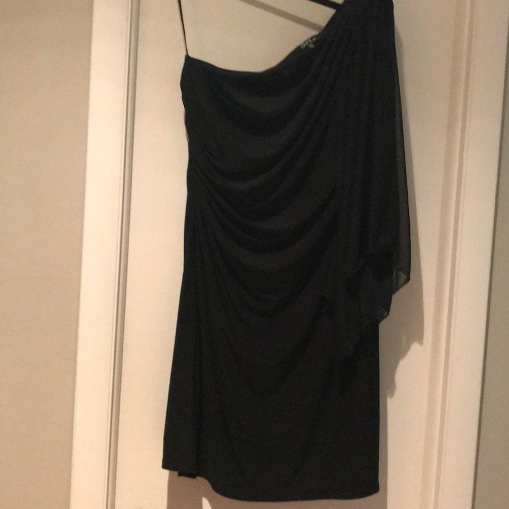 Dress one shoulder in black size 14